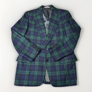 Vintage American Craftsmen Black Watch Tartan Blazer Men’s 40R USA Made